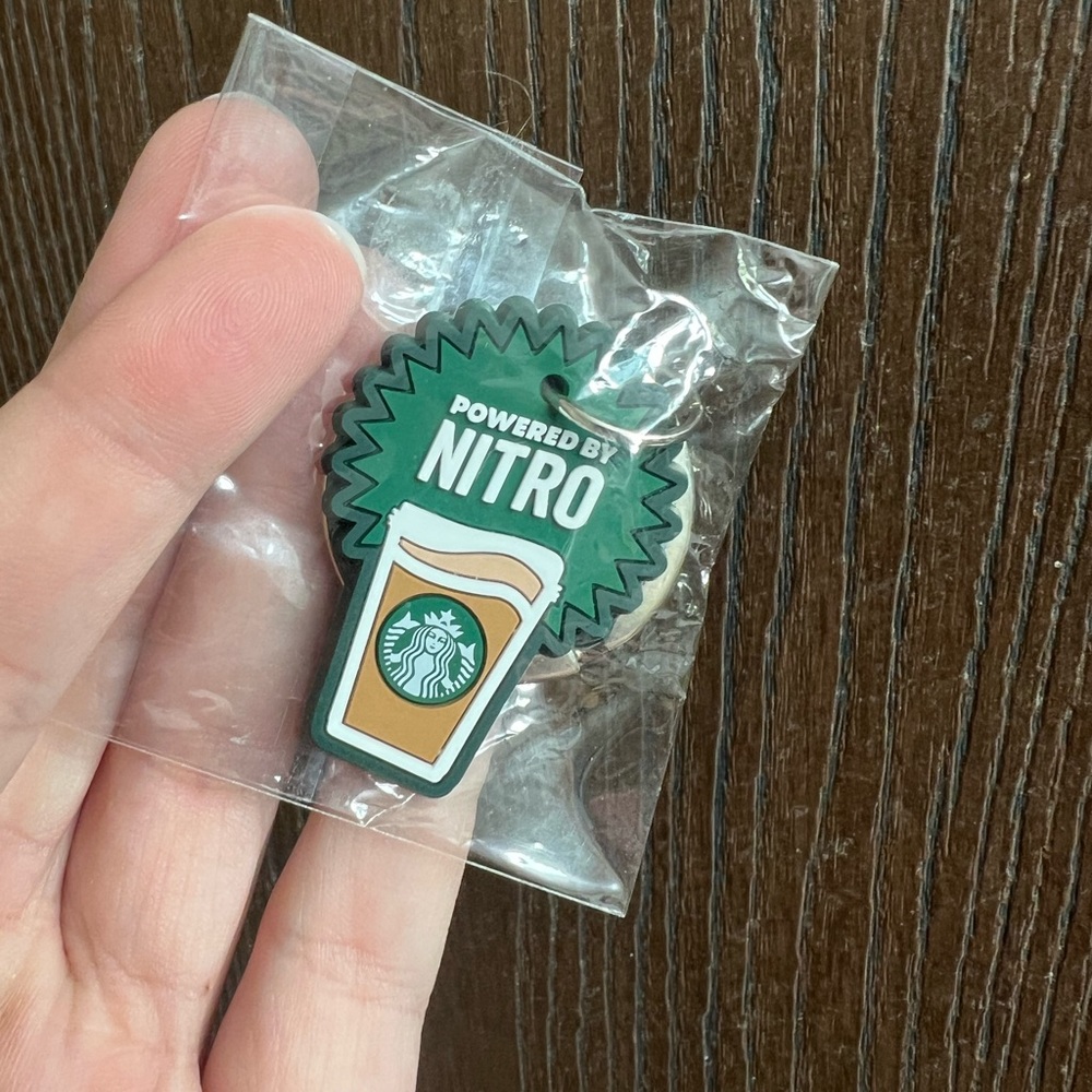 Starbucks Keychain “Powered By Nitro” Rubber Keychain